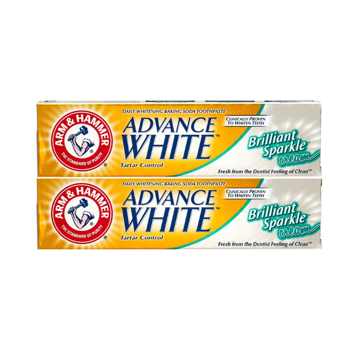 Arm and Hammer Advance 115g  White Brilliant Toothpaste Cream Twin Pack