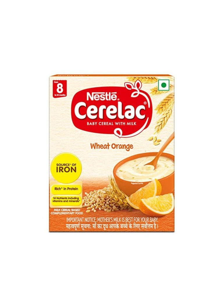 CERELAC Baby 300g Cereal with Milk - Wheat Orange From 8 Months Pack