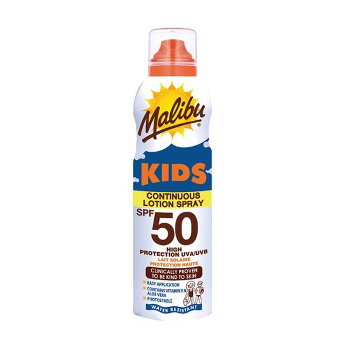 Malibu 175ml Kids Continuous SPF 50 Lotion Spray