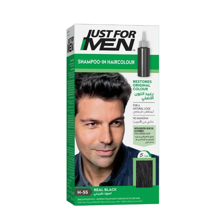 Just For Men Shampoo In Hair Colour Real Black H-55