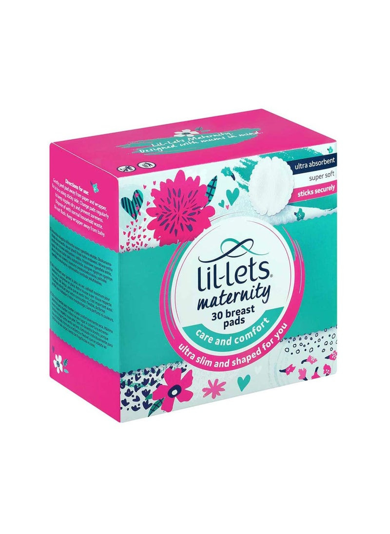 Lil-Lets Ultra Slim Super Soft Maternity 30'S Breast Pads
