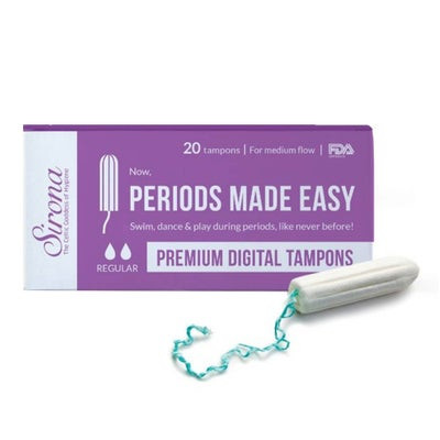 Sirona Now Periods Made Easy Premium Digital Tampons Medium Flow 20's