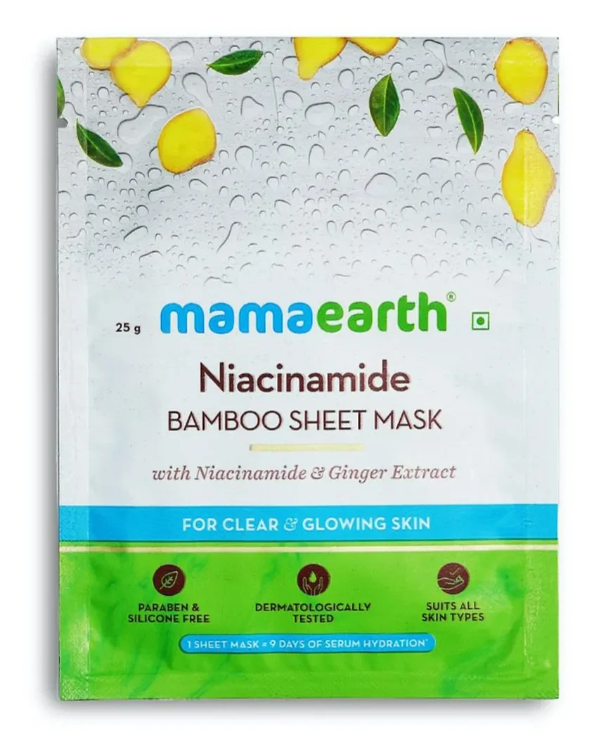 Mamaearth Niacinamide Bamboo Sheet Mask 25g