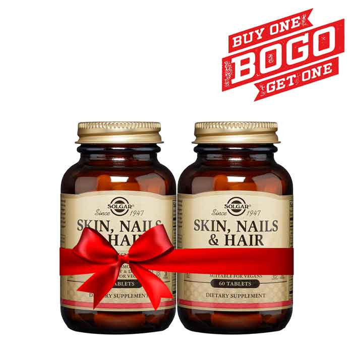 Solgar Skin Nails & Hair Tablets 60'S Offer (1+1)
