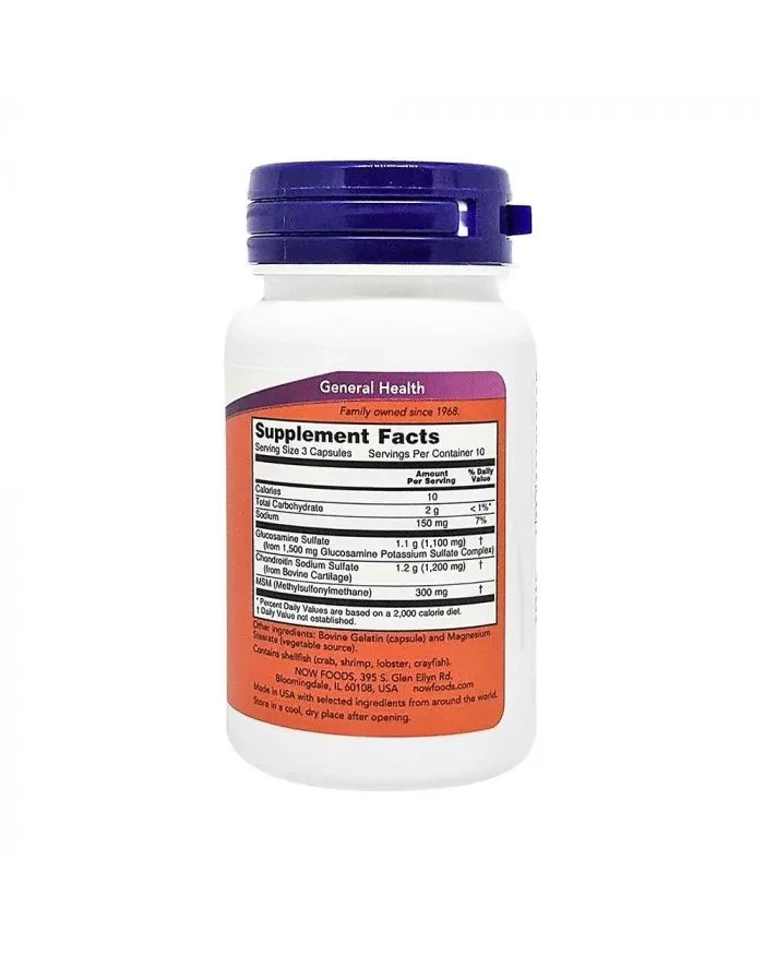 Now Glucosamine & Chondroitin With MSM Capsules 30'S