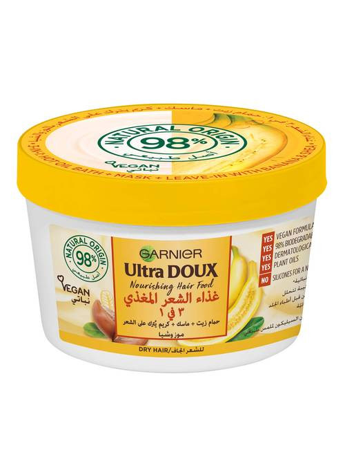 Garnier Ultra Doux Nourishing Banana 3-in-1 Hair Food For Dry Hair-390ml