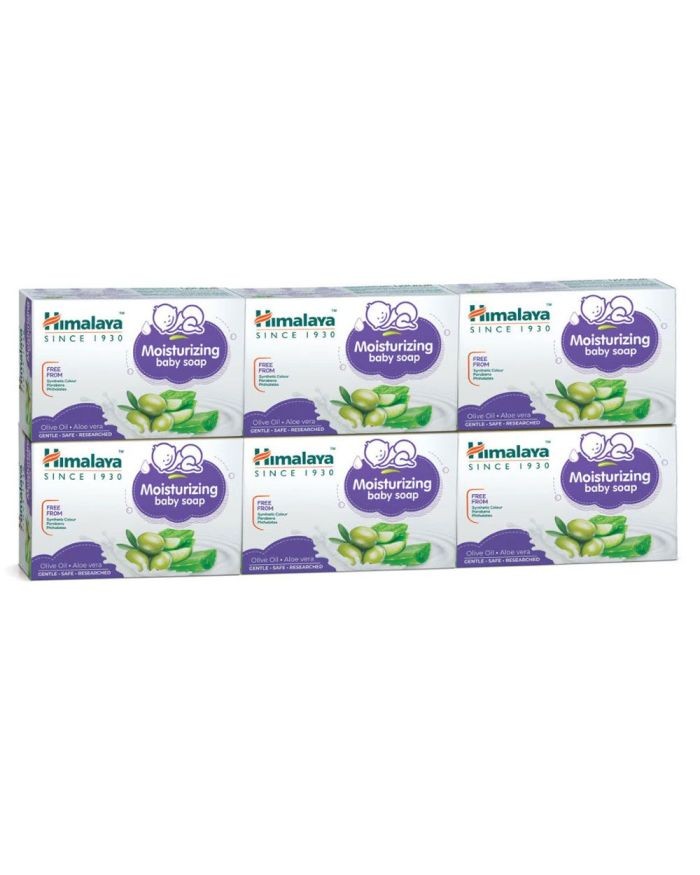 Himalaya Moisturizing Baby Soap With Aloe Vera & Olive Oil 125g, Pack of 6