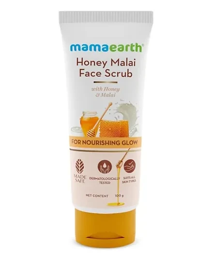 Mamaearth Honey Malai Face Scrub 100g