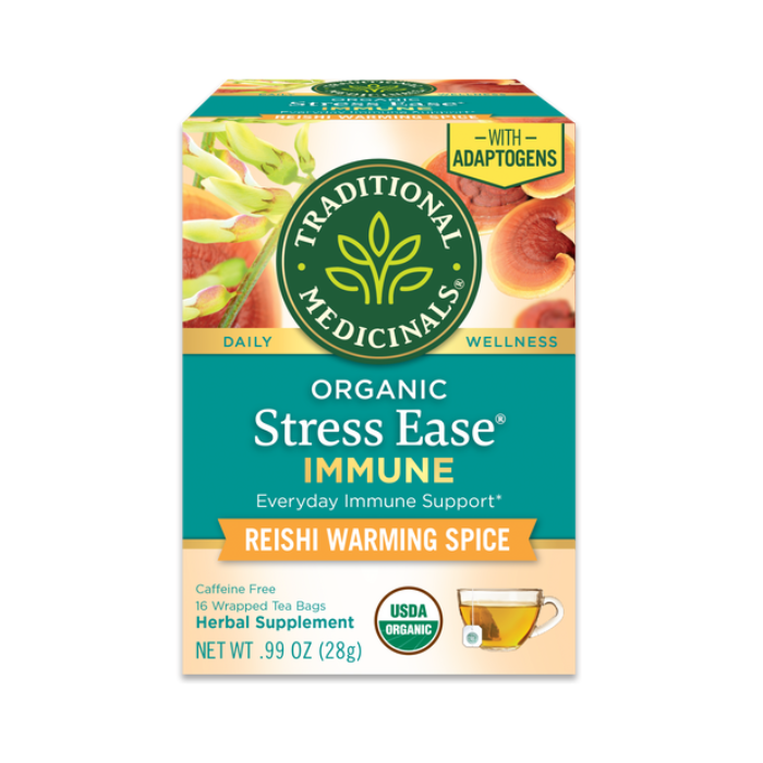 Traditional Medicinals Organic Stress Ease Immune Reishi Tea Bag 16s