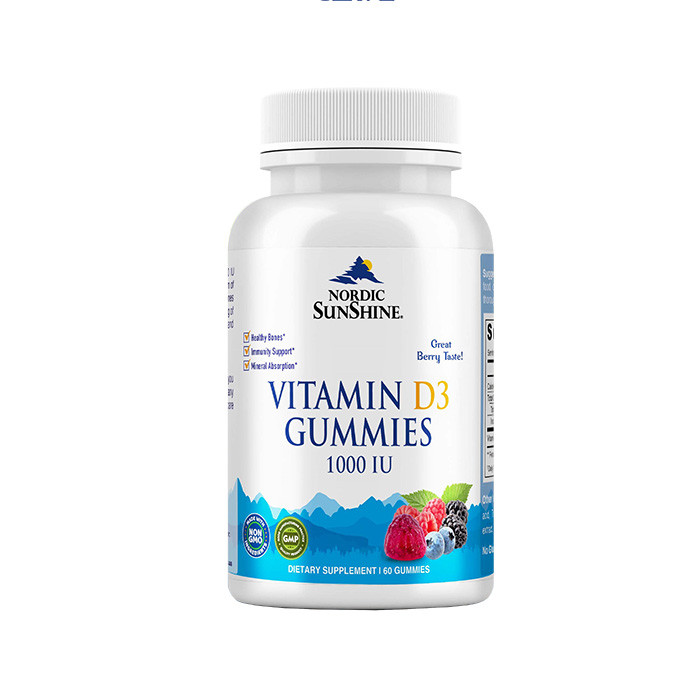 Nordic Sn Vitamin D3  Berry Gummies 60’s 1000 Iu