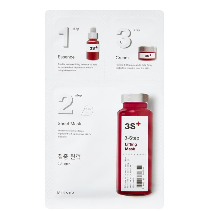 Missha 3S+ 3 Step Facial Mask Lifting