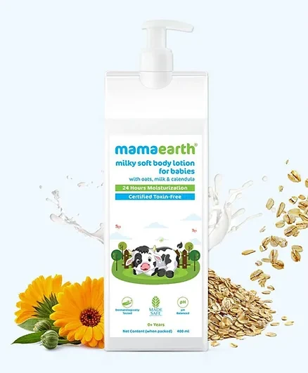 Mamaearth Milky Soft Baby Body Lotion With Oats, Milk & Calendula  400ml