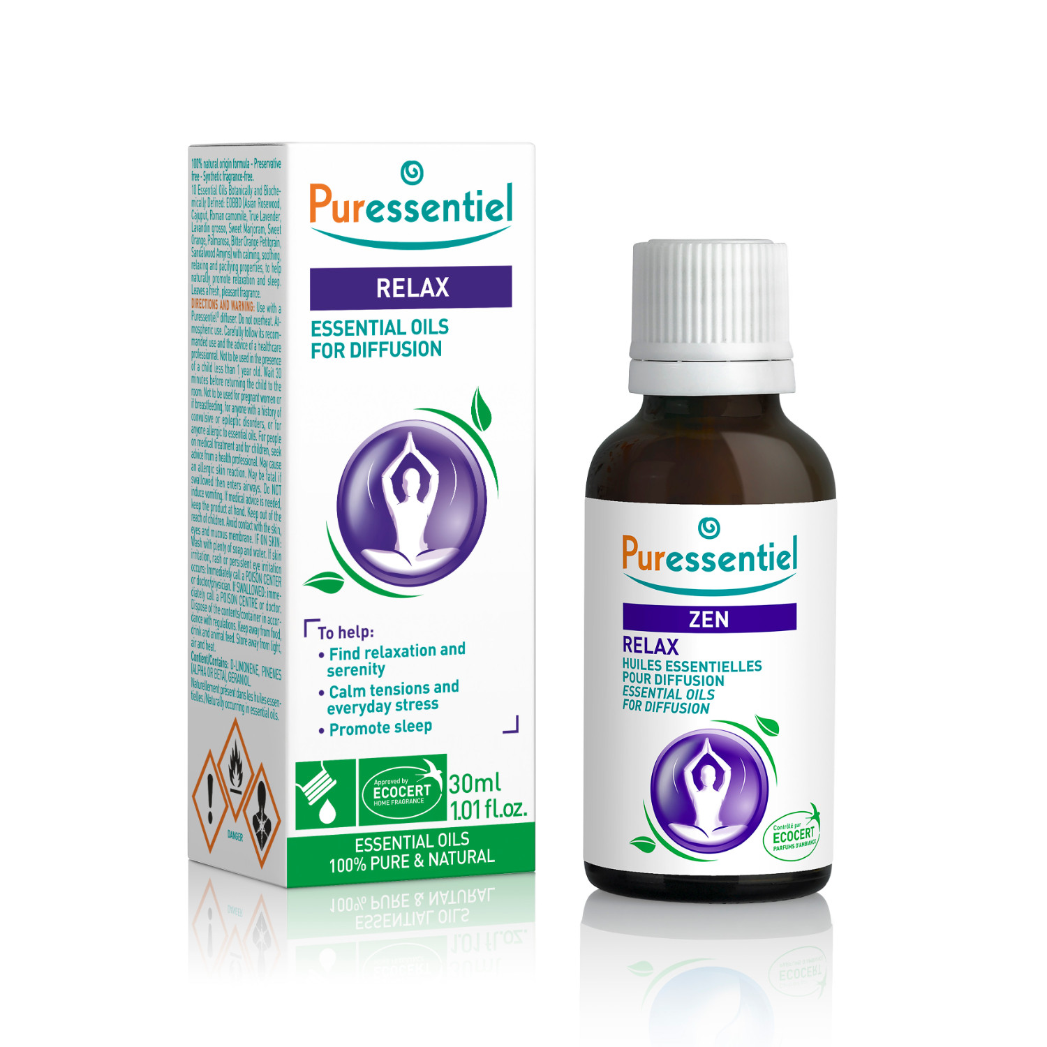 Puressentiel Essential Oils for Diffusion Relax Blend 30ml