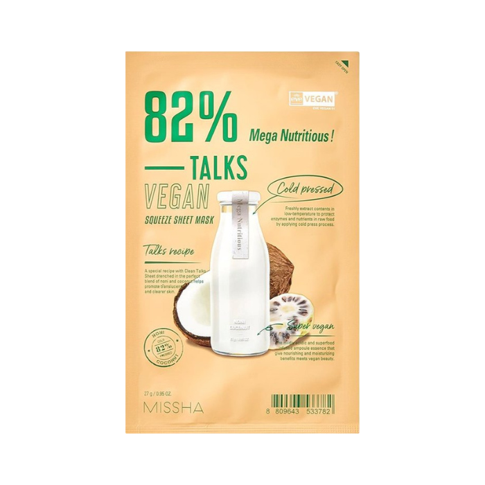 Missha Talks Vegan Squeeze Sheet Mask Nutritious 27g