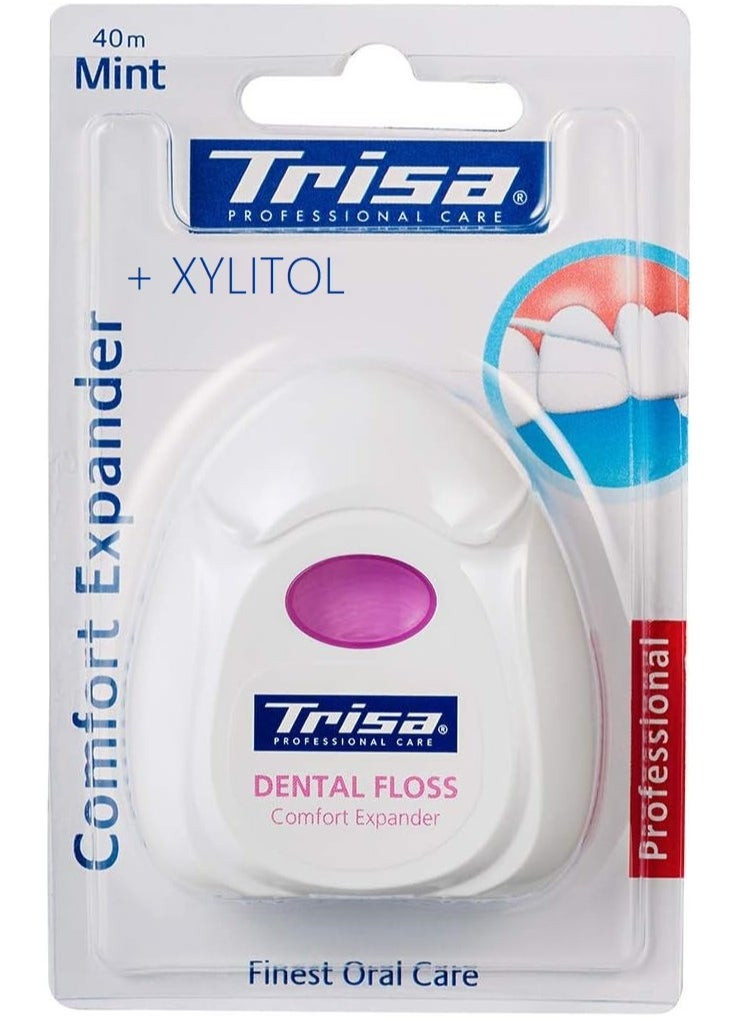 TRISA Professional Dental Floss Comfort 40 M Expander Mint