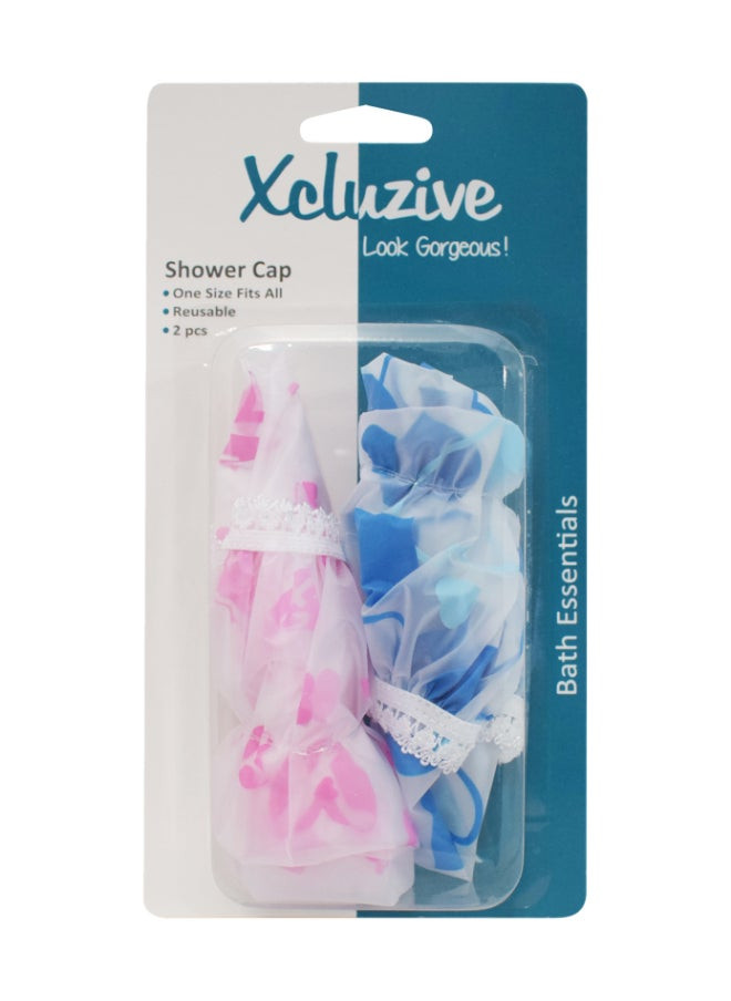 Xcluzive Shower Cap Reusable  2-Pieces