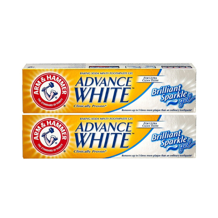 Arm and Hammer  115g  Advance White Brilliant Toothpaste Gel Twin Pack