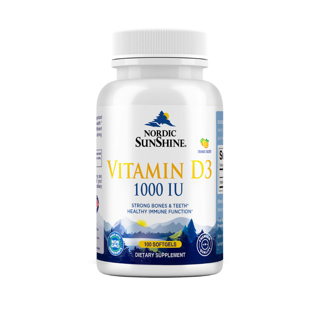 Nordic Sunshine Vitamin D3  100 Soft gel 1000 Iu