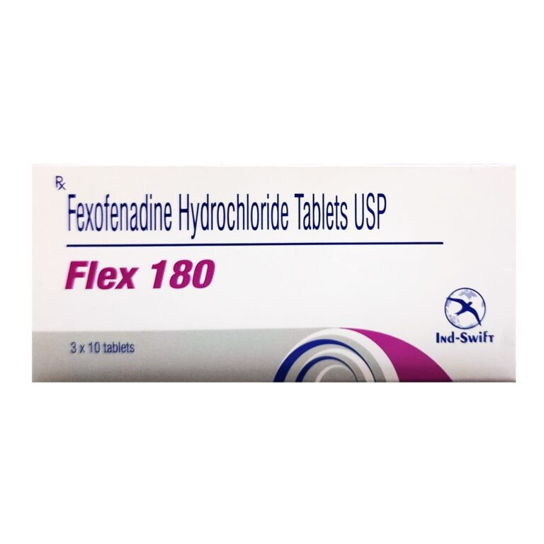 Flex 180 Fexofenadine Hydrochloride Tablets USP, 3 x 10 Tablets