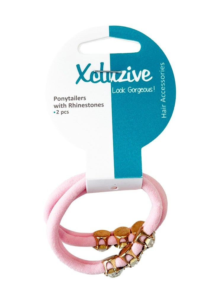 Xcluzive Ponytailers With 2 pcs Rhine stones