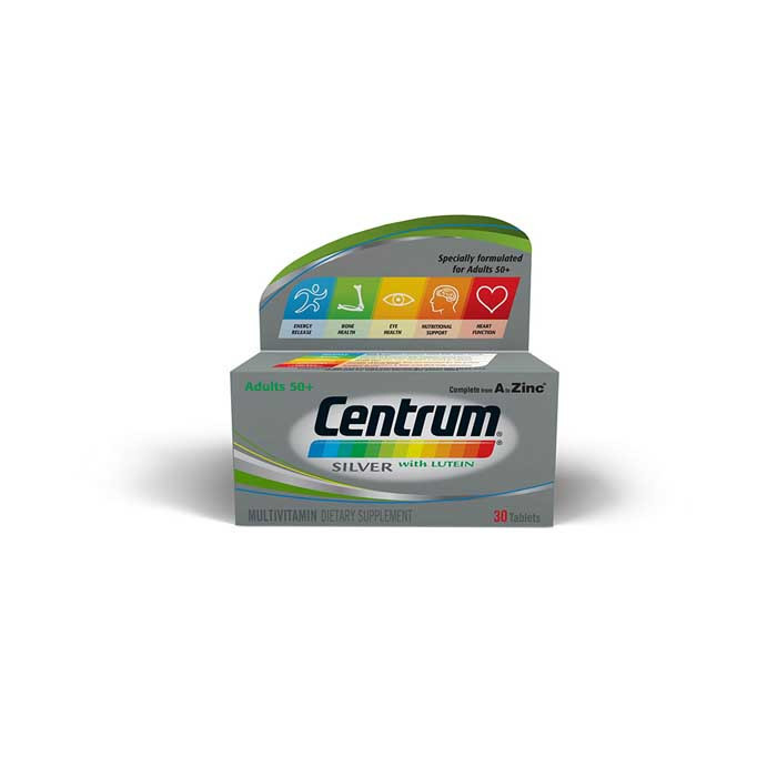 Centrum Silver with Lutein 50+ Adult Multivitamin 30 Tablets