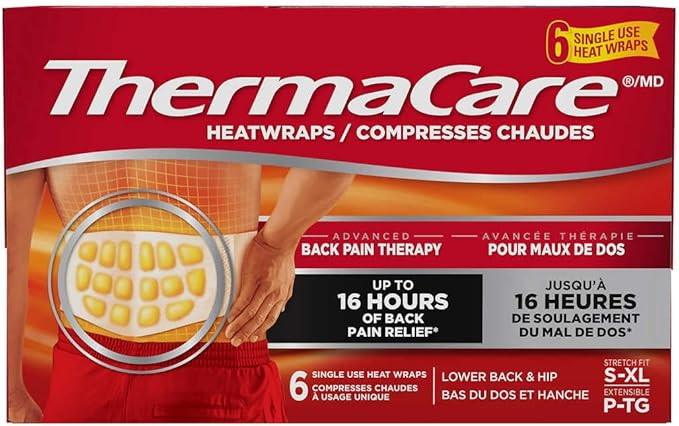 ThermaCare Lower Back & Hip Pain Therapy Heatwraps S/XL Size