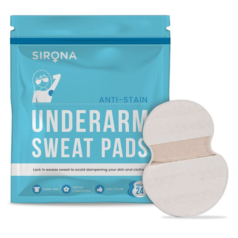 Sirona Anti-Stain Disposable Underarm Sweat Pads 24's