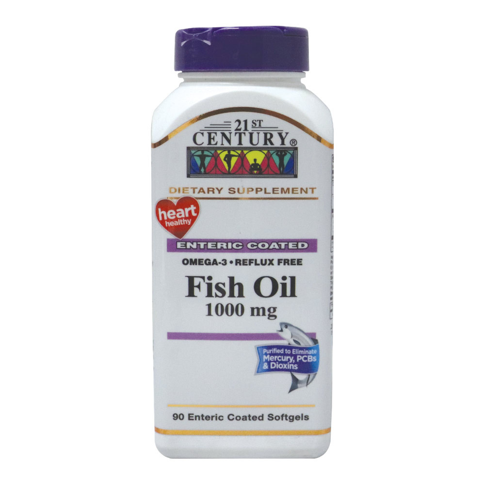 21ST CENTUARY FISH OIL 1000 MG ENTERIC COATED SOFTGELS 90'S