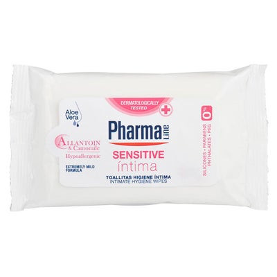 PharmaLine Sensitive Feminine Intimate Wipes 12's