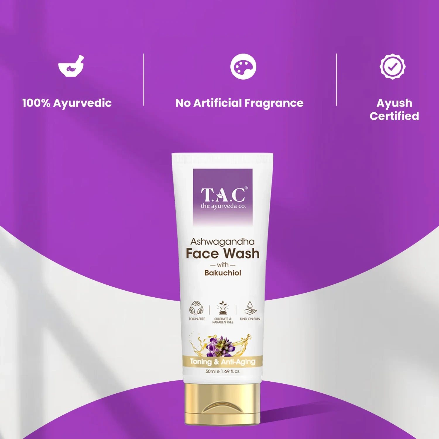 TAC Ashwagandha Face Wash With Bakuchiol 50ml