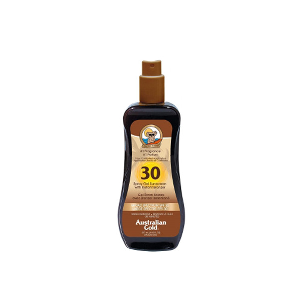Australian Gold Spray Gel Sunscreen with Instant Bronzer SPF 30 237 ML