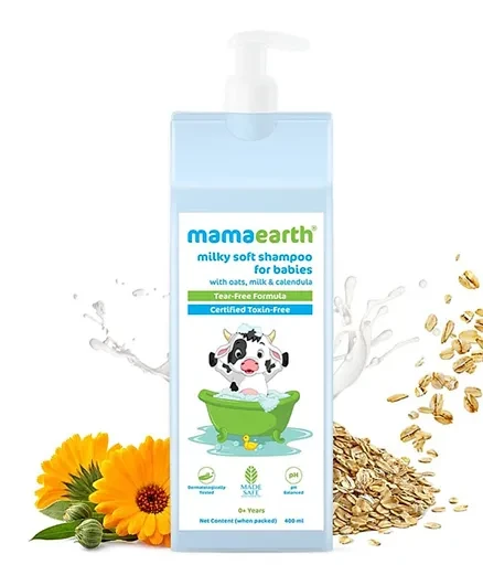 Mamaearth Baby Milky Soft Shampoo with Oats, Milk and Calendula 400ml