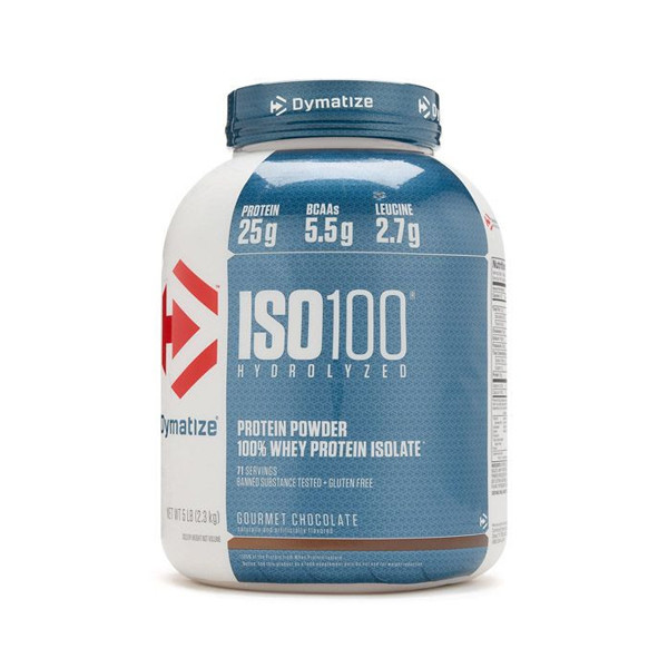 Dymatize Protein Powder 100% Whey Protein ISO 100 Chocolate 5 Lbs