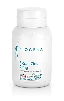 BIOGENA 3 Salt-Zinc 9 mg 60 Capsules