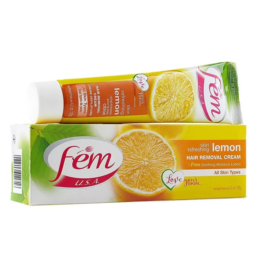 Buy Fem Skin Refreshing Lemon Hair Removal Cream 120 gm Online at