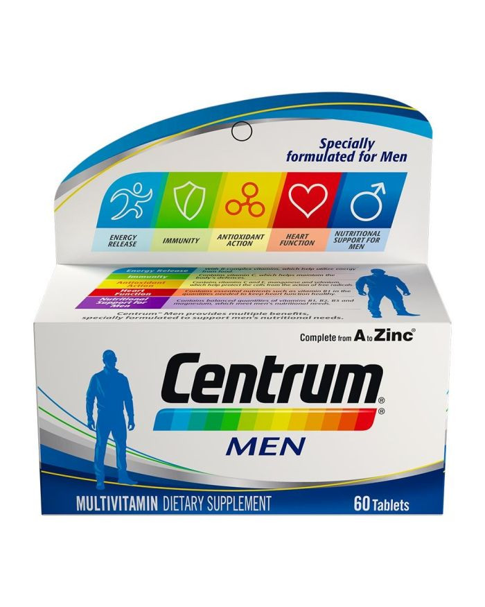 Buy Centrum For Men Multivitamins & Minerals Supplement 60 Tablets