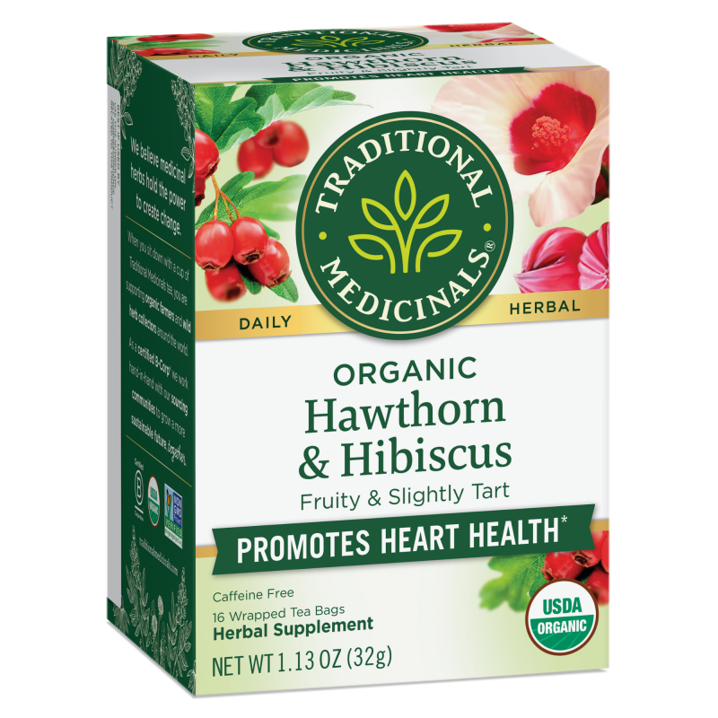 Traditional Medicinals Heart Tea With Hawthorn Hibiscus 16 Tea Bags