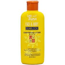 Face And Body Sunblock And Whitening Lotion  200ml SPF 40