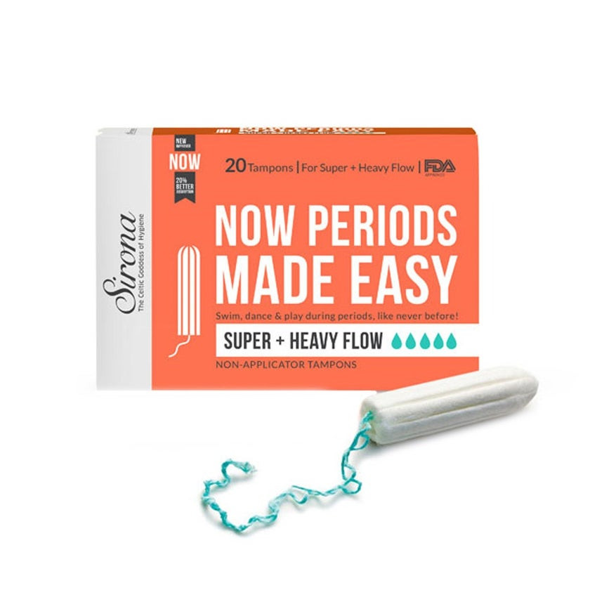 Sirona Now Periods Made Easy Premium Digital Tampons Super Plus Heavy Flow 20's