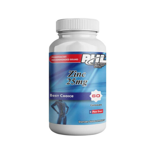 PHL Zinc 25mg 60 Capsules