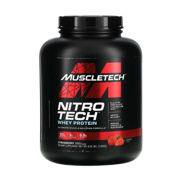 Muscle Tech Nitro Tech Whey Protein Strawberry 4 Lb