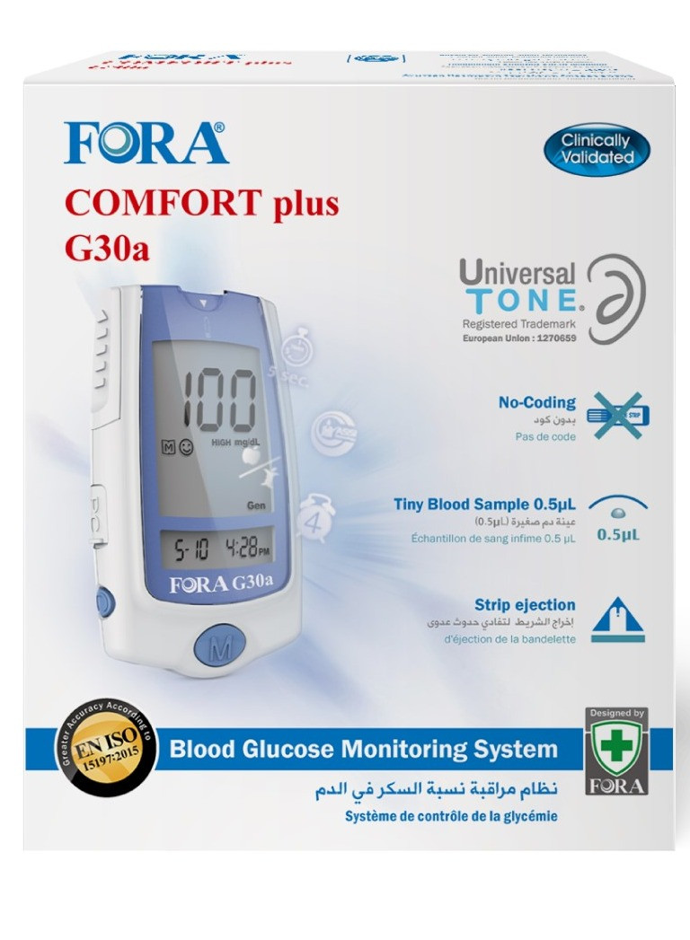 FORA COMFORT plus G20a Blood Glucose Monitoring System   Accurate &  Reliable Diabetes Management   Dubai