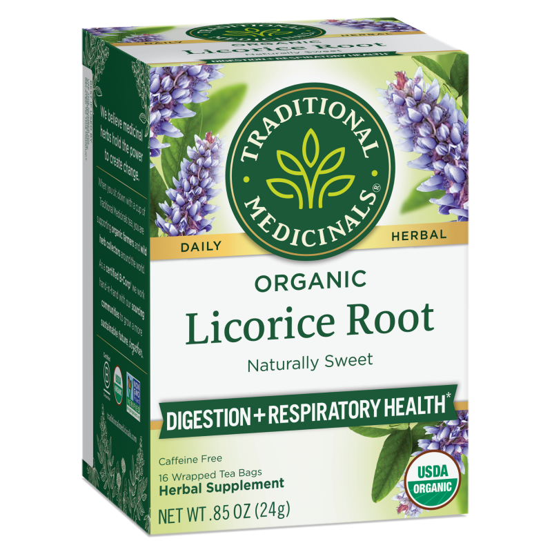 Traditional Medicinals Licorice Root Fair Wild 16 Tea Bags