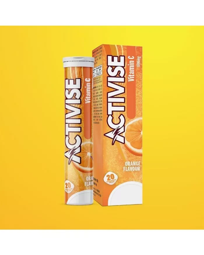 Activise Vitamin C 1000mg Effervescent Tablets Orange Flavor 20s