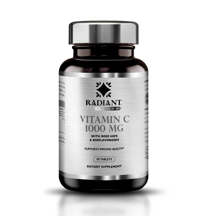 Radiant Platinum Vitamin C 1000mg Rosehips 90 Tabs