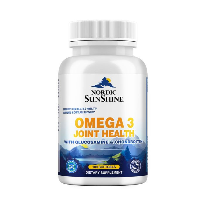 Nordic Sunshine 100 Softgels Omega 3 Joint Health With Glucosamine & Chondroitin