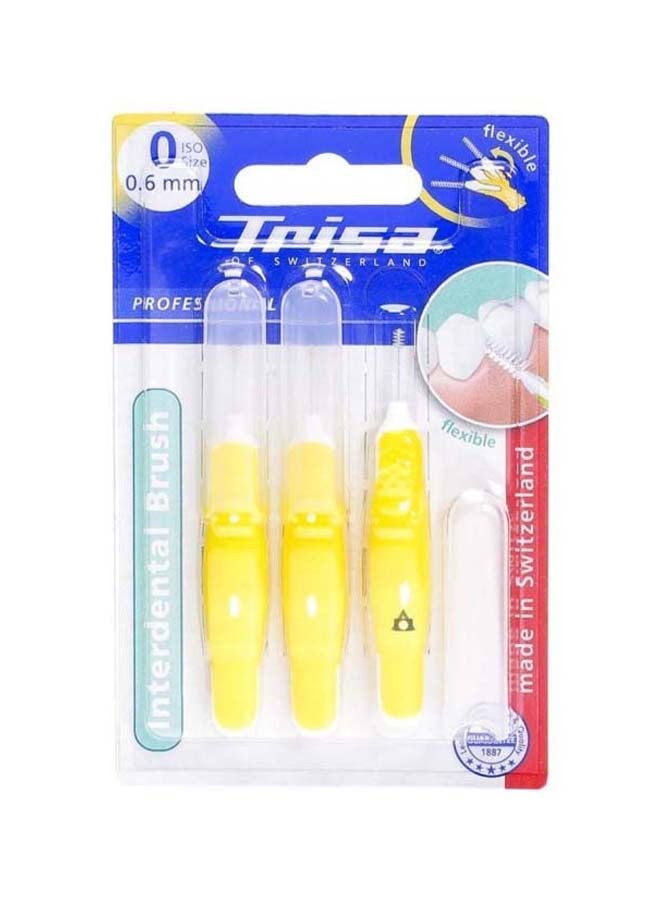 TRISA Interdental Brush, 0.66mm Size 0 Yellow