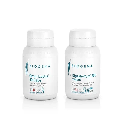 BIOGENA Digestion Bundle ( Omni Lactis 10 Caps + DigestioCym 200 Vegan )