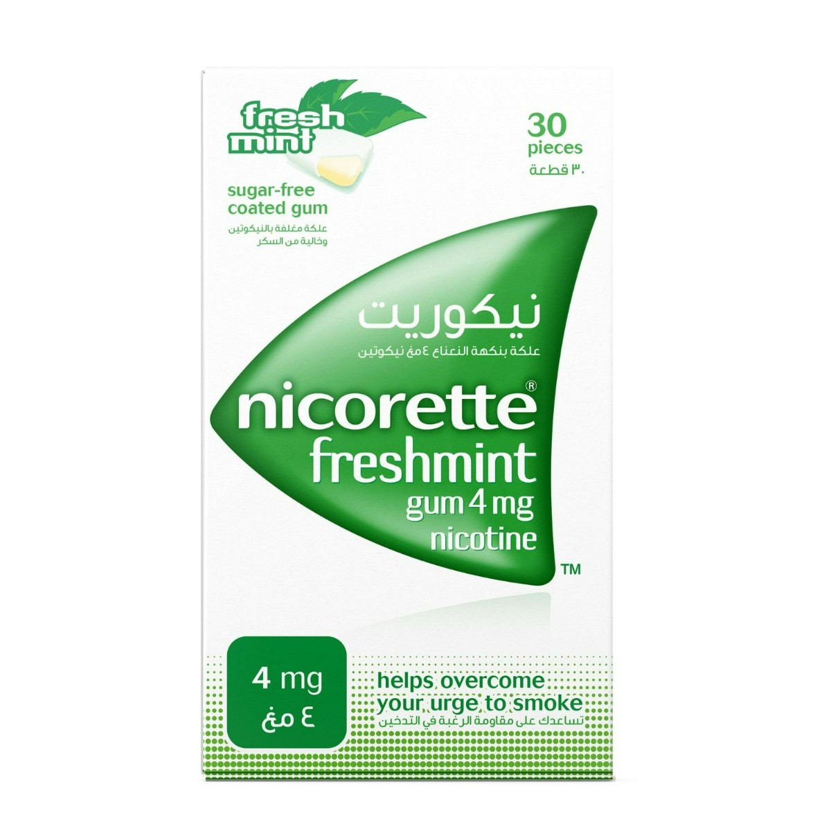 Nicorette Freshmint Gum 4 mg Nicotine 30'S
