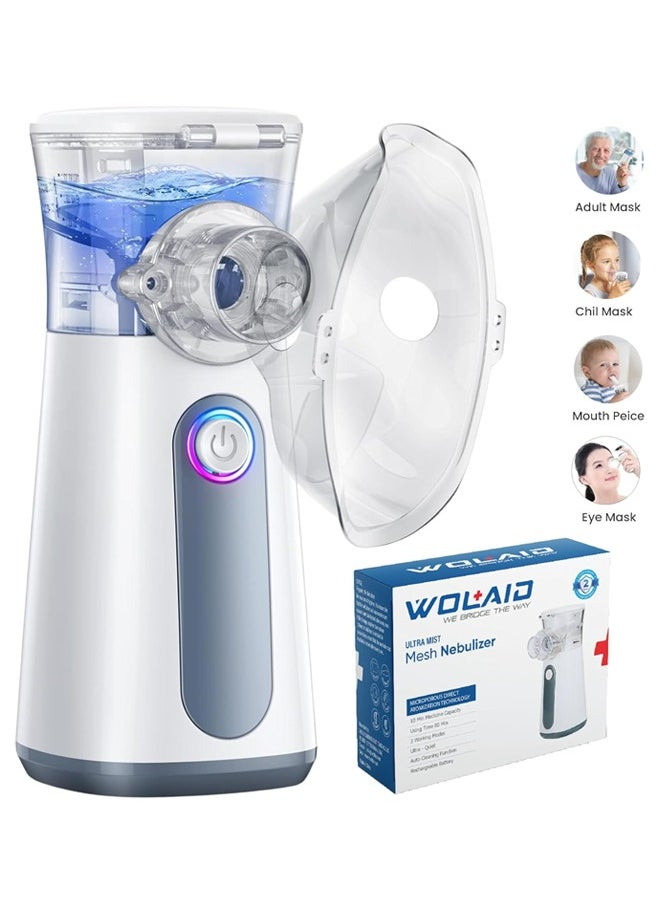 Wolaid Mist Ultra  Mesh Nebulizer – Portable Inhalation Device for Kids and Adults